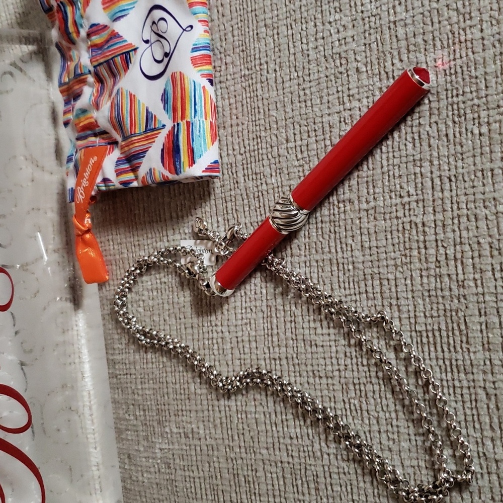 Brighton Red Pen Necklace NWT Reg $64